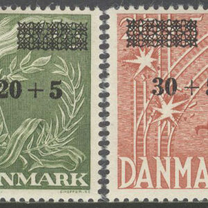 Danmark – F  377-378 För Frihetsfonden – Påtryck, 2 kpl **
