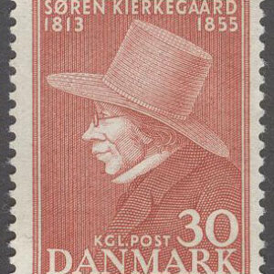 Danmark – F  386 Sören Kirkegaard död, filosof, 1 kpl **
