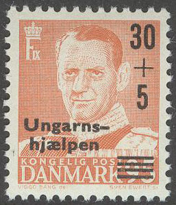 Danmark – F  392 Ungernhjälpen – Påtryck, 1 kpl **
