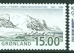 Grönland – F  394-395 Danska litterära Grönlandsexp. 100 år, 2 kpl **