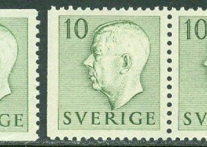 Sverige – F  399A+BB Gustaf VI Adolf typ I, 10 öre, 3 ol **