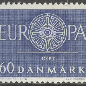 Danmark – F  412 Europa CEPT 1960 Postvagnshjul, 1 kpl **