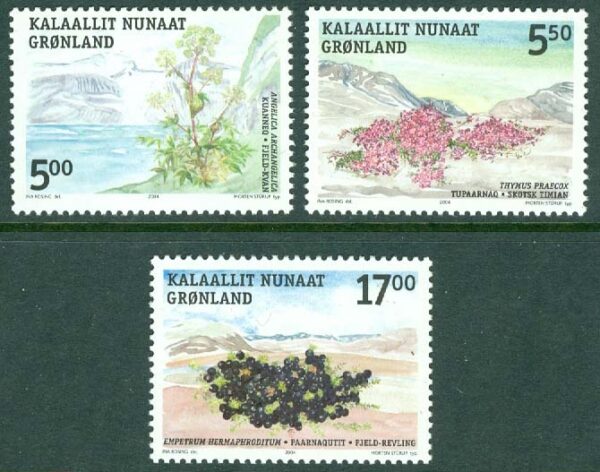 Grönland - F  414-416 Ätliga växter, 3 kpl **