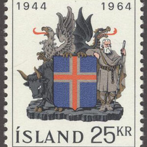 Island – F  417 Republikens 20-årsdag – Islands vapen, 1 kpl *