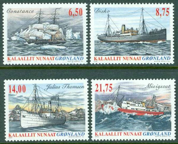Grönland - F  418-421 Skepp III, 4 kpl **
