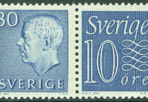 Sverige – F  421SX1 Gustaf VI Adolf/siffertyp, 30 + 10 öre par **