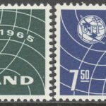 Island – F  427-428 Internationella Teleunion ITU 100 år, 2 kpl **