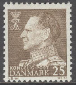 Danmark – F  434 a Frederik IX 25 öre brun **