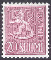 Finland – F  435 m/54 Lejontyp 20 Mk lila *