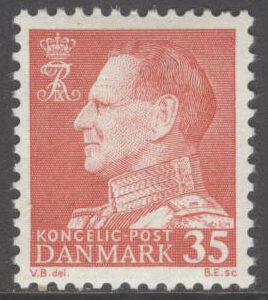 Danmark – F  435 a Frederik IX 35 öre röd **