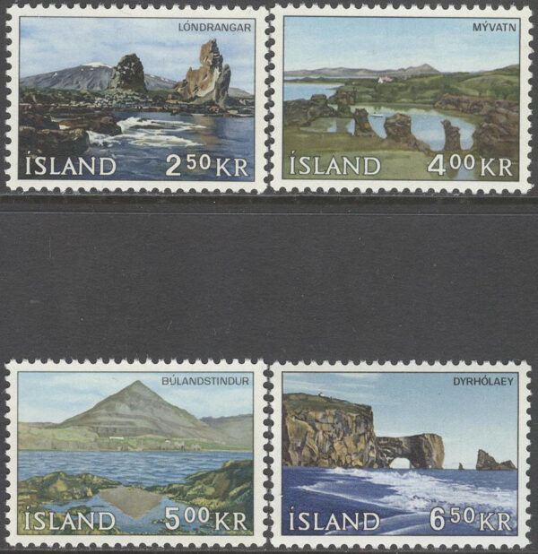 Island - F  437-440 Landskap I bla Mývatn, 4 kpl **