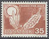 Danmark – F  438 b Världskampanjen mot hungern 1963, 1 kpl **
