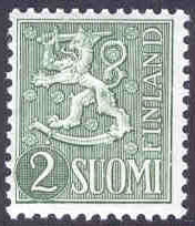 Finland – F  440 m/54 Lejontyp 2 Mk grön **