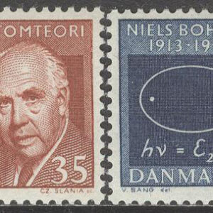 Danmark – F  443-444 a Niels Bohr – Nobelpristagare – Atomteori, 2 kpl **
