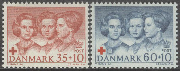 Danmark - F  447-448 Röda Korset - Danmarks prinsessor, 2 kpl **