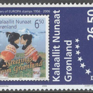Grönland – F  448 Europa CEPT 2006 Europamärkena 50 år, märke kpl **