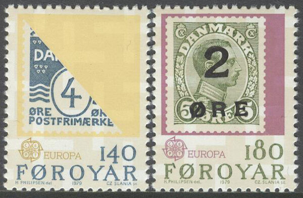 Färöarna - F   45-46 Europa CEPT 1979 Posthistoria, 2 kpl **