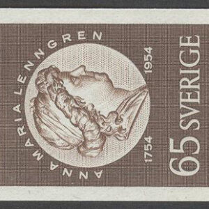 Sverige – F  457 x 5 Anna Maria Lenngren, 65 öre brun, 5-strip kpl **