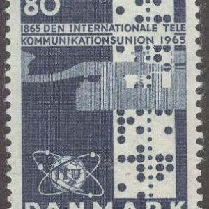 Danmark – F  457 b Internationella Teleunionen ITU 100 år, märke kpl **