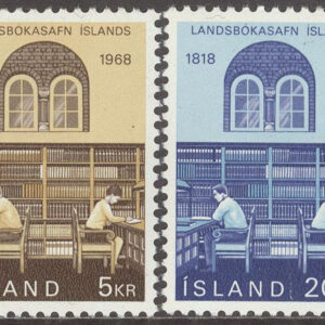 Island – F  459-460 Nationalbiblioteket 150 år, serie 2 kpl **