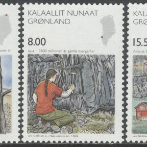 Grönland – F  459-461 Vetenskap II bla Oldest Mountains, serie 3 kpl **