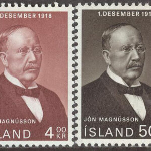 Island – F  461-462 Island oavhängigt i 50 år – J Magnusson, serie 2 kpl **
