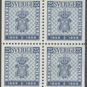 Sverige – F  467 HA4O Svenska frimärket 100 år, 4-Block kpl **
