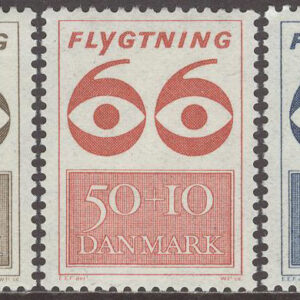 Danmark – F  471-473 Flyktingdagen 1966, 3 kpl **