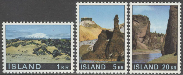 Island - F  471, 473-474 Landskap II, serie 3 olika **