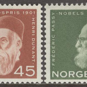 Norge – F  497-498 Nobels fredspristagare 1901, 2 kpl **