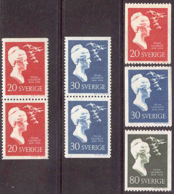 Sverige - F  497-499 Selma Lagerlöf, 7 kpl **
