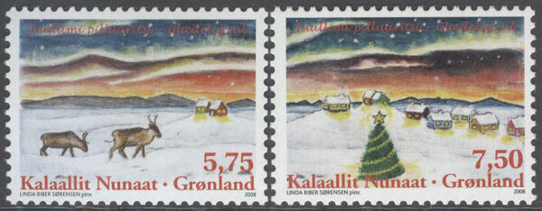 Grönland - F  500-501a Jul 2008 - Renar & Julgran, serie 2 kpl **