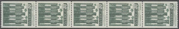 Sverige - F  505 A x 5 Domänverket 100 år, 5-strip kpl **