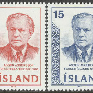 Island – F  517-518 Ásgeir Ásgeirsson – Islands 2:a president, serie 2 kpl **