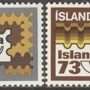 Island – F  519-520 Frimärksutställningen Islandia 73, serie 2 kpl **