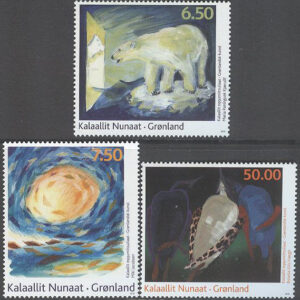 Grönland – F  524-526 Samtida konst IV, 3 kpl **