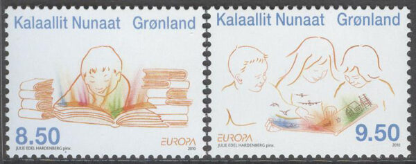 Grönland - F  527-528 Europa CEPT 2010 Barnböcker, 2 kpl **