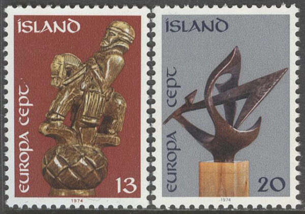 Island - F  533-534 Europa CEPT 1974 - Skulpturkonst, 2 kpl **