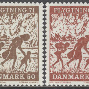 Danmark – F  533-534 Flykting 71, 2 kpl **