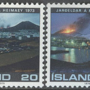 Island – F  537-538 Vulkanutbrottet på Hemön 1975, 2 kpl **