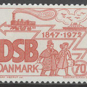 Danmark – F  548 Statsbanorna 125 år – Lok – Färja, 1 kpl **