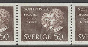 Sverige – F  554 x 5 Nobelpristagare 1903, 5-strip kpl **