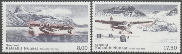 Grönland - F  554-555 Civilflyget, 2 kpl **