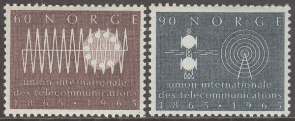 Norge - F  558-559 Internationella Teleunionen ITU 100 år, 2 kpl **