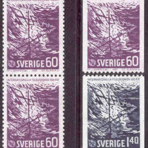 Sverige – F  564-565 Int. Teleunionen ITU 100 år, 4 kpl **
