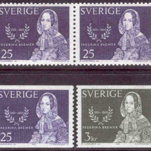 Sverige – F  568-569 Fredrika Bremér, 4 kpl **