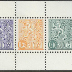 Finland – F  575O, 749, 560 ,751 Lejontyp m/63. 4-strip kpl **