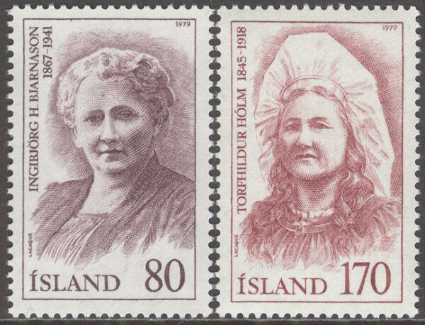 Island - F  578-579 Kända Islänningar IV bla T Hólm, serie 2 kpl **