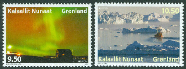 Grönland - F  580-581a Europa 2012. Besök Grönland, 2 kpl **