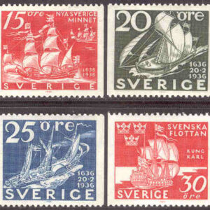 Sverige – F  587-592 Fartyg på frimärken, 8 kpl **